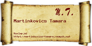 Martinkovics Tamara névjegykártya